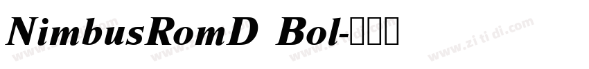 NimbusRomD Bol字体转换 NimbusRomD Bol字体转换